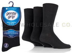 SOMRG51H3BLK Men's Black Gentle Grip Socks