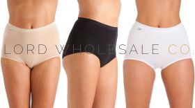 Ladies Plain Maxi Briefs 3 Pair Pack by La Marquise 1012