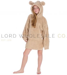 Children's Plush Teddy Oversized Hoodie By Huggable Hoodie