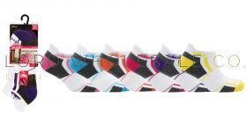 Ladies Assorted 2pk Sport Trainer Socks With Comfort Padding  by Pro Hike 2477