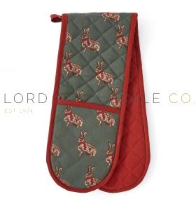 02-2794 Wholesale Heritage Hare Christmas Double Oven Gloves by Cooksmart