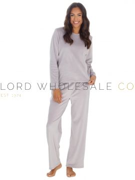 Ladies Grey Supersoft Polished Fleece Pyjama Lounge Set by Love Your Label 6 Pieces