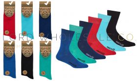 Men's 1pk Colourburst Bamboo Socks by Pandastick 6 x 1 Pair Packs