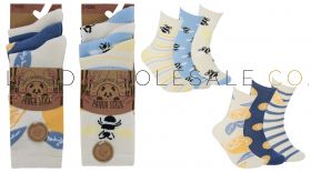 Ladies 3pk Honey Bee & Lemons Bamboo Socks by Pandastick 4 x 3 Pair Packs