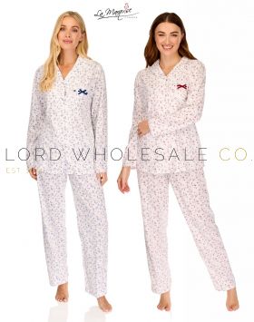 wholesale ladies long sleeve pyjama set bulk supplier