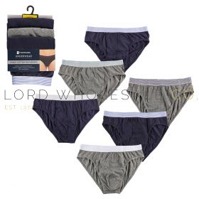 Men's 3pk Assorted Slip Briefs With Striped Waistband by Tom Franks 10 x 3 Per Pack