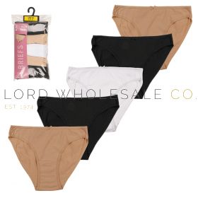 Ladies 5pk Body Soft High Leg Briefs by Anucci 12 x 5 Pair Pack