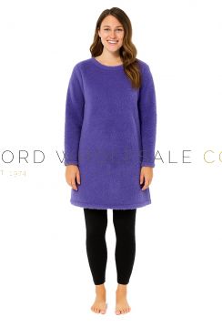 03-By34645-Wholesale CLEARANCE Ladies Purple Supersoft Fleece Nightdress by Boyes 3 Pieces