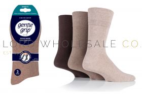 DIABETIC Mens Browns Gentle Grip Socks by Sock Shop