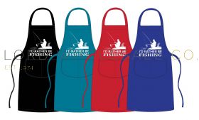 I'd Rather Be Fishing Barbeque Aprons