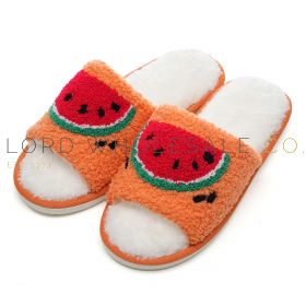 Ladies Slip On Open-Toe Watermelon Slippers by Slumberzzz 6 Pairs