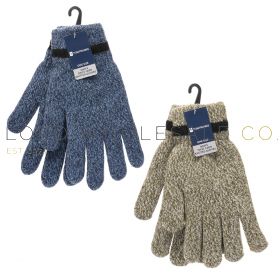 Men's Heavy Knit Twist Yarn Gloves By Tom Franks 12 Pieces