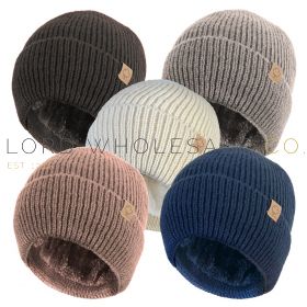 Ladies Plain Knit Hat With R80 Thermal Insulation by Felix & Dylan 12 Pieces