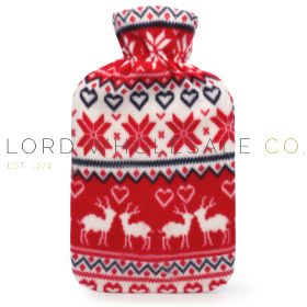 08-HH0410-Christmas Fairisle 2LT Hot Water Bottle by Follow That Dream