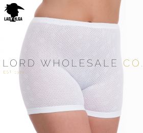 01-EYELETPANTEELADYOLGA-Ladies 100% Cotton Eyelet Pantees by Lady Olga 12 Pieces