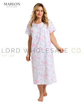 wholesale ladies short sleeve nightdresses bulk order