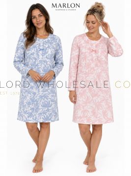 MA50008 Ladies Marlon Cotton Nightdress | Wholesale Nightwear UK