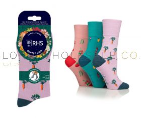 Women’s gentle grip socks wholesale – non-binding, breathable, and comfortable fit, assorted colours, size 4-8 by Sock Shop