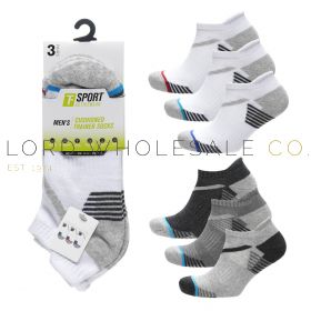 wholesale men's cushioned trainer socks bulk order