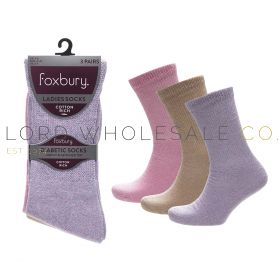 Ladies light elasticated top diabetic socks available in wholesale packs.