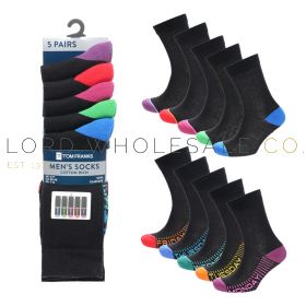 Men's 5pk Days of The Week Cotton Rich Socks by Tom Franks 4 x 5 Pair Packs