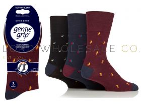 06-SOMRJ649H3-Wholesale Men's Syndicate Gentle Grip Socks by Sock Shop 4 x 3 Pair Pack