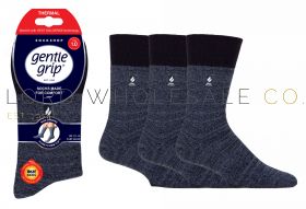 Men&rsquo;s BIGFOOT extra-wide gentle grip thermal socks available in wholesale packs.