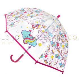 Girls Pink Unicorn Umbrella