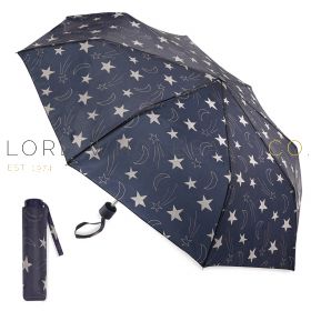 Moon & Stars Print Supermini Umbrella With Matching Sleeve by Drizzles