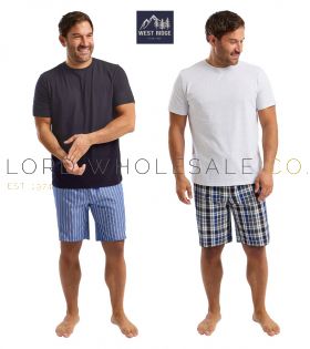 Men's Jersey Relaxed T-Shirt & Woven Shorts Pyjama Set by West Ridge