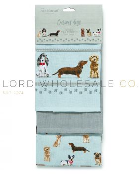 1747 Curious Dogs Tea Towels by Cooksmart
