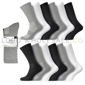 Men's Assorted Full Crew Sports Socks 4 x 3 Pair Pack by Miuayga