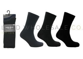 Men's 3pk Black, Navy, Charcoal Socks by Pierre Klein