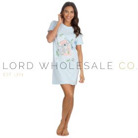 Ladies 100% Cotton Rise & Shine Slogan Nightshirt by Forever Dreaming 6 Pieces