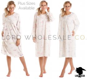 8904 Lady Olga Long Sleeved Nightdress