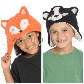 08-GL1031-Kids Novelty Animal Hats by Bertie & Bo 12 Pieces
