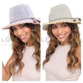 Ladies Fedora Straw Hat by Foxbury 12 Pieces