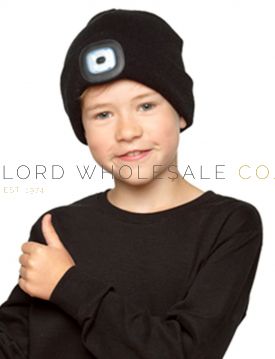 Kids LED Beanie Hat By Stormridge 12 Pieces