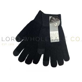 Men's Tuck Knit Thermal 1.1 TOG Touchscreen Gloves by Felix & Dylan