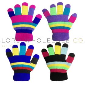 Children's Multi Coloured Lined Magic Gloves