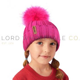 HAI-645 Girls Detachable Pom Pom Hats