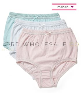 Ladies Pastel 3 pair pack 100% Cotton Full Briefs by Marlon