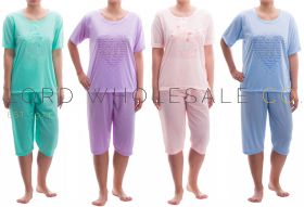 Cotton Rich Jersey Cropped Leg Pyjamas by Romesa/Lucky 10 pieces