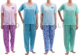 Cotton Rich Jersey Short Sleeved Pyjamas by Romesa/Lucky 10 pieces