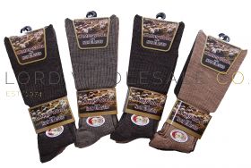 Mens Plain Non Elastic Lambs Wool Blend Socks 3 Pair Pack 6-11