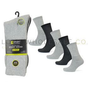 Men's BIGFOOT 5pk Greys Premium Sports Socks by Tom Franks