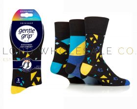 Men's Colour Burst Angular Arena Gentle Grip Socks by Sock Shop