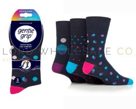 Men's Colour Burst Neon Dots Gentle Grip Socks by Sock Shop