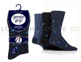 Men's Cosmic Pulse Gentle Grip Socks by Sock Shop 3 Pair Pack