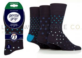 BAMBOO Men's Navy Eclipse Gentle Grip Socks by Sock Shop